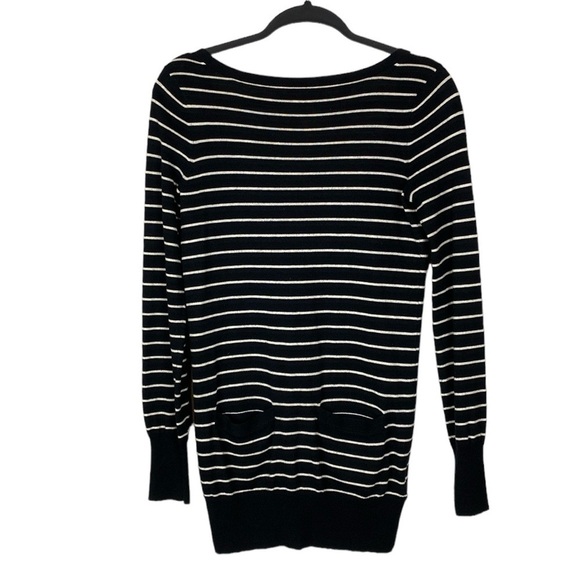 Club Monaco striped open back, cashmere blend tunic - Picture 1 of 7